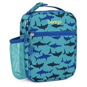 NWT Bentgo Insulated Lunch Tote Bag Box Blue Whales Boy BPA-Free Pockets Light